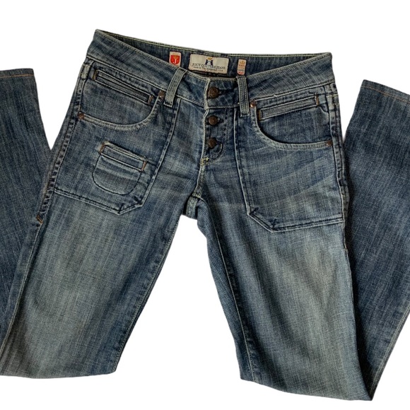 Juicy Couture Denim - Juicy Couture Low Rise Medium Wash Button Jean 26